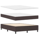 Box spring seng med hovedgærde Mørk Brun 140 x 190 cm Stof