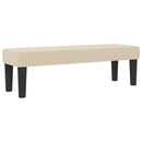 Box spring seng med hovedgærde Creme 140 x 190 cm Stof