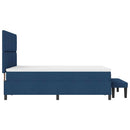 Box spring seng med hovedgærde Blå 140 x 190 cm Stof