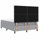 Box spring seng med hovedgærde Lysegrå 140 x 200 cm Stof