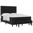Box spring seng med hovedgærde Sort 140 x 200 cm Stof