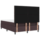Box spring seng med hovedgærde Mørk Brun 140 x 200 cm Stof