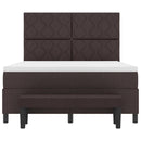 Box spring seng med hovedgærde Mørk Brun 140 x 200 cm Stof