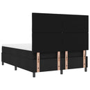 Box spring seng med hovedgærde Sort 160 x 200 cm Stof