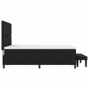 Box spring seng med hovedgærde Sort 160 x 200 cm Stof