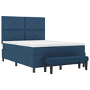 Box spring seng med hovedgærde Blå 160 x 200 cm Stof