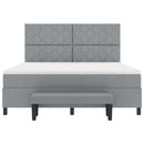 Box spring seng med hovedgærde Lysegrå 180 x 200 cm Stof