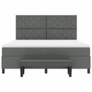 Box spring seng med hovedgærde Mørkegrå 180 x 200 cm Stof