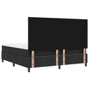 Box spring seng med hovedgærde Sort 180 x 200 cm Stof