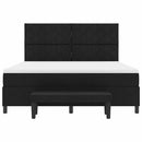 Box spring seng med hovedgærde Sort 180 x 200 cm Stof