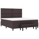 Box spring seng med hovedgærde Mørk Brun 180 x 200 cm Stof