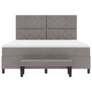 Box spring seng med hovedgærde Gråbrun 180 x 200 cm Stof