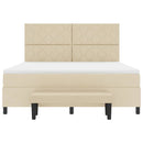Box spring seng med hovedgærde Creme 180 x 200 cm Stof