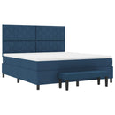 Box spring seng med hovedgærde Blå 180 x 200 cm Stof