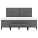Box spring seng med hovedgærde Mørkegrå 200 x 200 cm Stof
