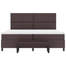 Box spring seng med hovedgærde Mørk Brun 200 x 200 cm Stof