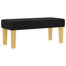 Box spring seng med hovedgærde Sort 200 x 90 cm Stof