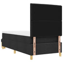 Box spring seng med hovedgærde Sort 200 x 90 cm Stof