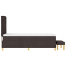 Box spring seng med hovedgærde Mørk Brun 200 x 90 cm Stof