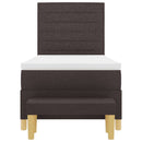 Box spring seng med hovedgærde Mørkebrun 200 x 90 cm Stof