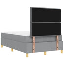 Box spring seng med hovedgærde Lysegrå 190 x 120 cm Stof