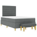 Box spring seng med hovedgærde Mørkegrå 190 x 120 cm Stof