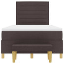 Box spring seng med hovedgærde Mørkebrun 190 x 120 cm Stof
