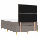 Box spring seng med hovedgærde Gråbrun 190 x 120 cm Stof