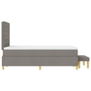Box spring seng med hovedgærde Gråbrun 190 x 120 cm Stof