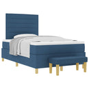 Box spring seng med pude med hovedgærde Blå 190 x 120 cm Stof