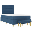 Box spring seng med pude med hovedgærde Blå 190 x 120 cm Stof
