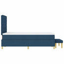 Box spring seng med pude med hovedgærde Blå 190 x 120 cm Stof