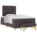 Box spring seng med hovedgærde Mørkebrun 200 x 120 cm Stof