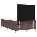 Box spring seng med hovedgærde Mørkebrun 200 x 120 cm Stof