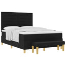 Box spring seng med hovedgærde Sort 190 x 140 cm Stof