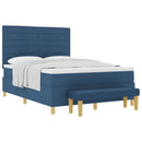 Box spring seng med hovedgærde Blå 190 x 140 cm Stof