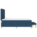 Box spring seng med hovedgærde Blå 190 x 140 cm Stof