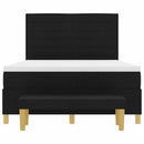 Box spring seng med hovedgærde Sort 200 x 140 cm Stof
