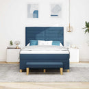 Box spring seng med hovedgærde Blå 200 x 140 cm Stof