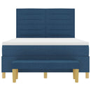 Box spring seng med hovedgærde Blå 200 x 140 cm Stof