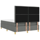 Box spring seng med pude Mørkegrå 200 x 160 cm Stof
