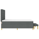 Box spring seng med pude Mørkegrå 200 x 160 cm Stof