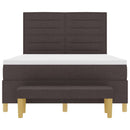 Box spring seng med hovedgærde Mørkebrun 200 x 160 cm Stof