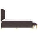 Box spring seng med hovedgærde Mørkebrun 200 x 160 cm Stof