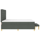 Box spring seng med hovedgærde Mørkegrå 200 x 180 cm Stof