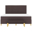 Box spring seng med hovedgærde Mørk Brun 200 x 180 cm Stof