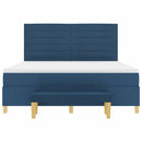Box spring seng med hovedgærde Blå 200 x 180 cm Stof