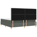 Box spring seng med madras Mørkegrå 200 x 200 cm Stof