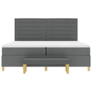 Box spring seng med madras Mørkegrå 200 x 200 cm Stof
