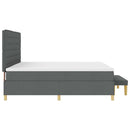 Box spring seng med madras Mørkegrå 200 x 200 cm Stof